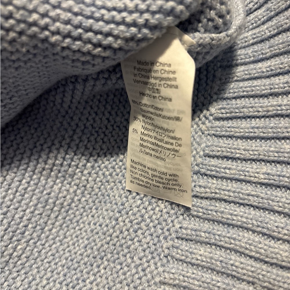 J. Crew light blue/Gray Crew Neck Sweater - Picture 3 of 4
